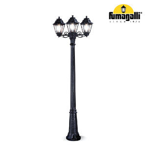 Garden Triple Arms Pole Lighting, GIGI BISSO/ANNA 3L 3x8.5W 209 cm Base E27 IP55 CCT
