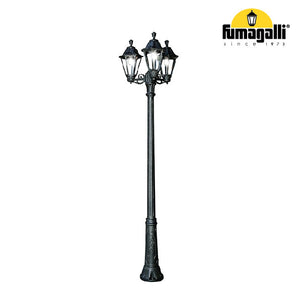 Garden Triple Arms Pole Lighting, RICU BISSO/RUT 3L 3x11W 250 cm Base E27 IP55 CCT.