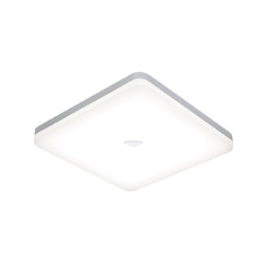 Square LED Surface Mounted Globe Light IP54 30W 7000K 25x25cm With Motion Sensor