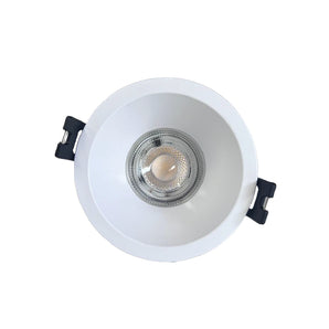 DOB Downlight 6W 3000K 7.5cm White Plastic Frame