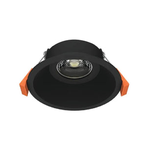 DOB Downlight 6W 3000K 7.5cm Black Plastic Frame