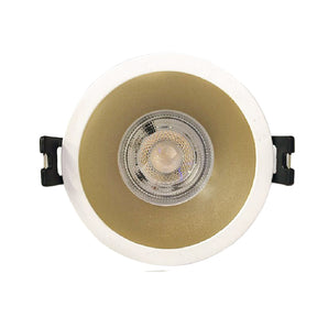 DOB Downlight 6W 3000K 7.5cm Champagne and White Plastic Frame