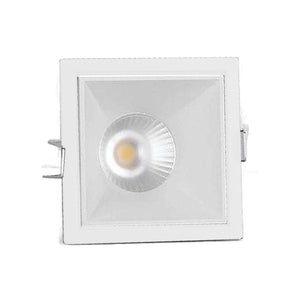 DOB Square Downlight 6W 3000K 7.5x7.5cm White Plastic Frame