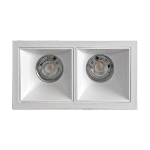 DOB Rectangular Downlight 12W 3000K 7x13cm White Plastic Frame