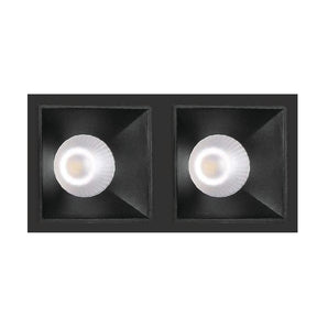 DOB Rectangular Downlight 12W 3000K 7x13cm Black Plastic Frame