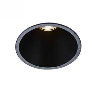 Trimless Downlight Frame 7cm Black Aluminum With GU10 Lamp 6W 3000K