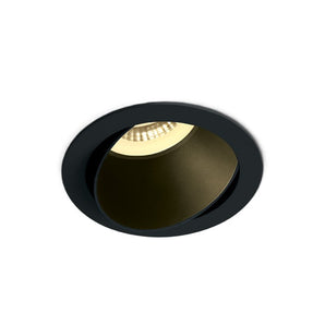 Trimless Downlight Frame 8.2cm Black Aluminum Adjustable With GU10 Lamp 6W 3000K