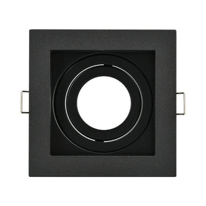 Adjustable Square Aluminum Downlight Frame 9x9cm Black