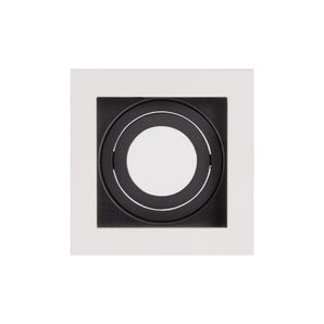 Adjustable Square Aluminum Downlight Frame 9x9cm White And Black