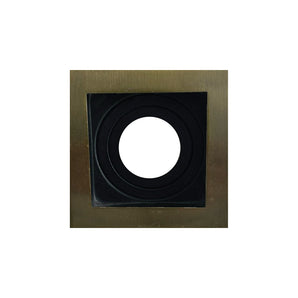 Adjustable Square Aluminum Downlight Frame 9x9cm Bronze
