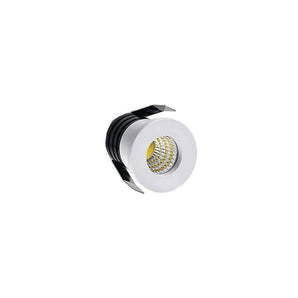 Trimless COB Downlight 1W 3000K 3.5cm White Aluminum MD1