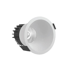 Trimless COB Downlight 12W 4000K 7.3cm White Aluminum