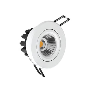COB Downlight 6W 6500K 7cm Adjustable White Aluminum