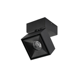 LED Adjustable Surface Mounted Square Lighting Cylinder 12W 3000K Black Aluminum MZ-17