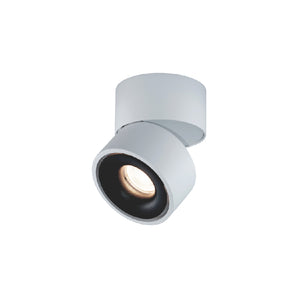 LED Adjustable Surface Mounted Round Lighting Cylinder 12W 3000K White And Black Aluminum MZ-15