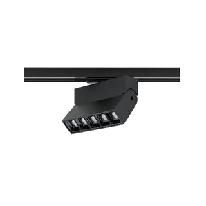 Adjustable Rectangular Track Light 12W 3000K Black COB Lenses MD2