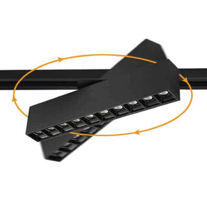 360ç Adjustable Magnetic COB Linear Grill Light 12W 3000K 23.6cm Black