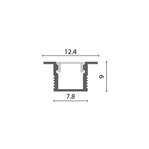 Aluminum Profile Recessed W=7.8mm D=9mm , 3m/Unit