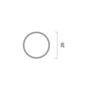 Round Silicone Profile Recessed 20mm , 1m/Unit
