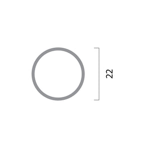 Round Silicone Profile Recessed 22mm , 1m/Unit