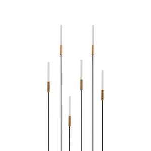 Outdoor Decorative Garden Spike Light Opal Head With Gold Frame 6-Pcs 3000K N3