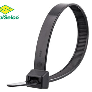 NYLONE CABLE TIE 450X7.5 MM BLACK PKT=100PCS
