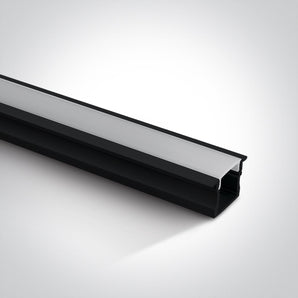 Black Aluminum Profile Recessed W=20mm D=10mm , 3m/Unit