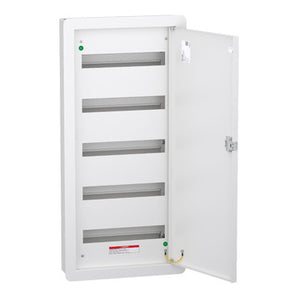 Distribution board, DBSeT, 80 ways, 100A, 5 row, flush mount