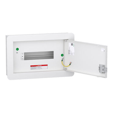 Distribution board, DBSeT, 10 module, 100 A, 2+8 ways, flush mount – Obaido