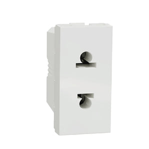 Socket-outlet, New Unica, 2P, 16A, Euroamerican, white