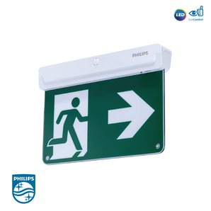 Philips Emergency Razor Light Led Exit Sign Left And Right, 2.2w, 19lm, 7000k, Clear, Ip20, 180min, Maintained