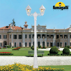 Garden Double Arms Pole Lighting, GIGI BISSO/ANNA 2L 2x8.5W 209 cm Base E27  IP55 CCT