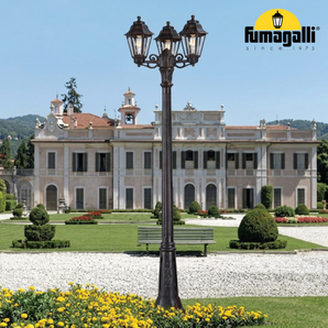 Garden Triple Arms Pole Lighting, GIGI BISSO/ANNA 3L 3x8.5W 209 cm Base E27 IP55 CCT