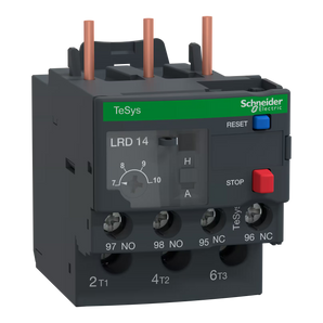 Thermal overload relay, TeSys Deca, 690VAC, 7 to 10A, 1NO+1NC, class 10A, screw clamp