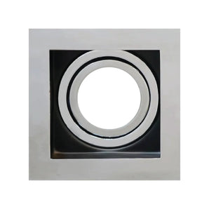 Adjustable Square Aluminum Downlight Frame 9x9cm Silver